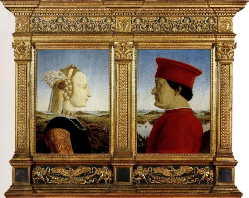 Piero della Francesca Portrait of the Duke and Duchess of Montefeltro oil painting image